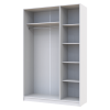 Kleiderschrank Doros Promo mit Drehtüren Weiß 3 Türen 135x48x204 (80737071)