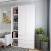 Kleiderschrank Doros Gelar Weiß 2 Türen mit offenem Regal 115,7x49,5x203,4 (42005029)