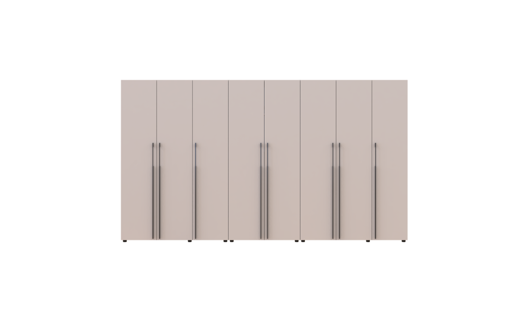 Kleiderschrank mit Regalen und Schubladen Doros Kasper Kaschmir 3+2+3 Türen 360x48x204 (42005742)