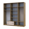 Drehtürenschrank Doros Rondi mit Kleiderstange und Oberschrank Artisan Eiche/Kaschmir 4 Türen 220x52x236 (42005296)