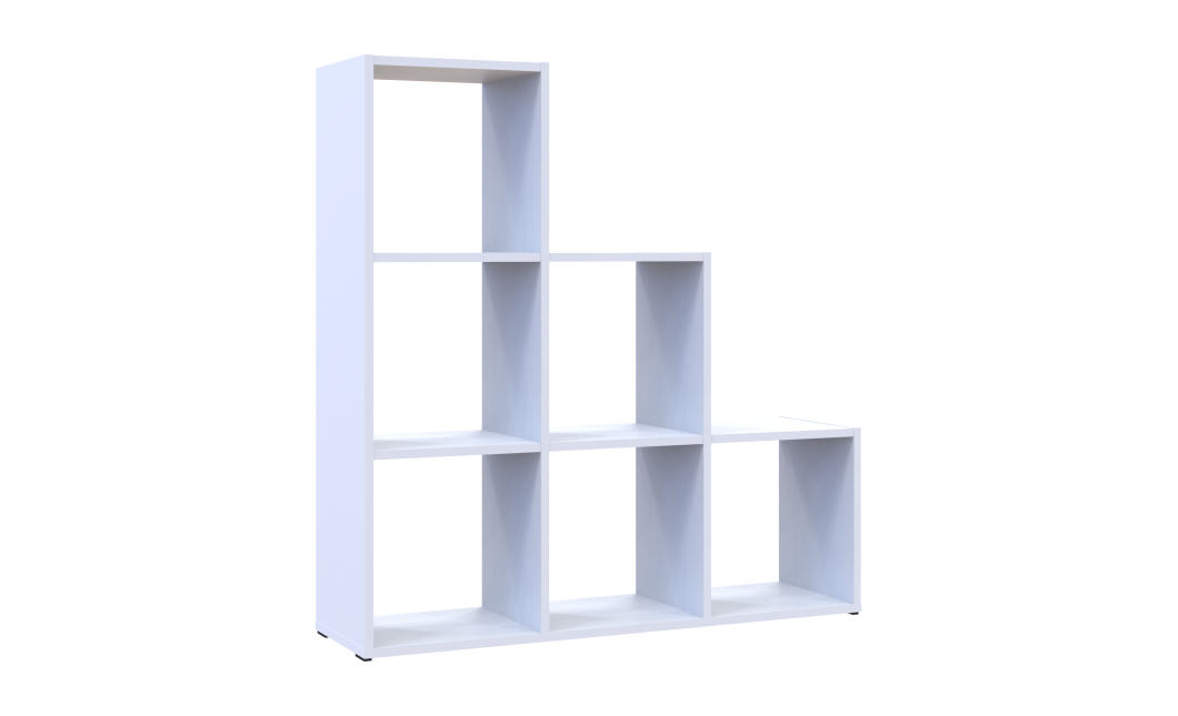 Regalsystem Doros Step 3x3 Weiß offen 102,6x28,8x106,1 (41516161)