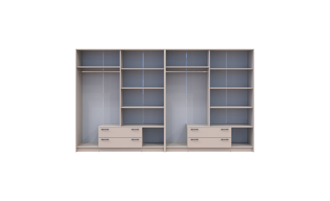 Kleiderschrank Doros Rondi Kaschmir 4+4 Türen 320x52x195 (42005626)