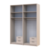 Kleiderschrank mit Spiegel und Aufsatz Doros Rondi Kaschmir 2+2 Türen 164x52x236 (42005629)