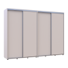 Kleiderschrank Doros Sigma Slim Schiebetüren Kaschmir 2+2 Türen 290x60x214.4 (42005605)