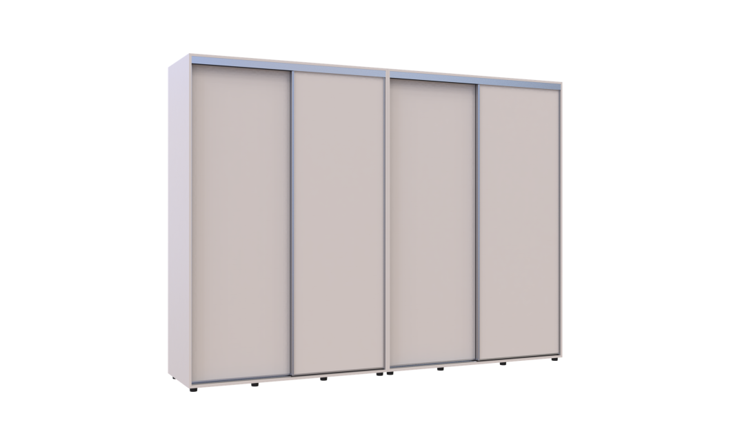 Kleiderschrank Doros Sigma Slim Schiebetüren Kaschmir 2+2 Türen 290x60x214.4 (42005605)