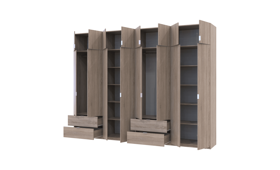 Kleiderschrank Doros Lukas Sonoma Eiche 4+4 Türen 320x50x240 (42005127)