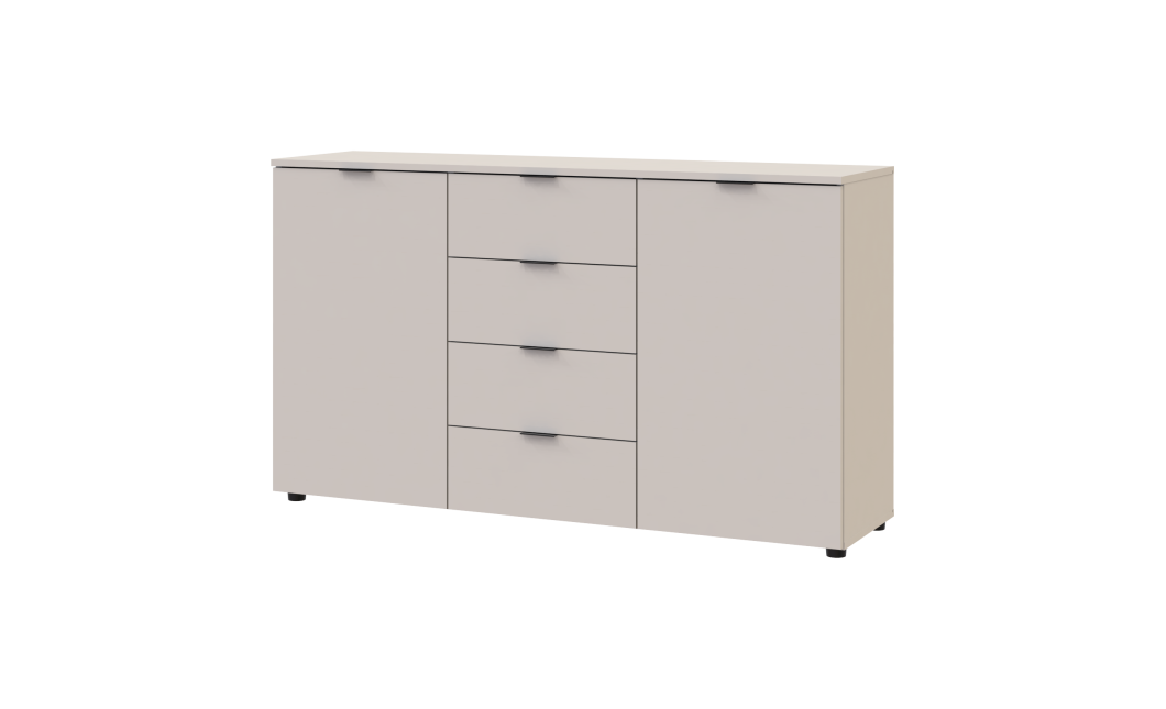 Kommode Doros Ron 5 Kaschmir 2 Türen 4 Schubladen 140x38x81 (41516047)
