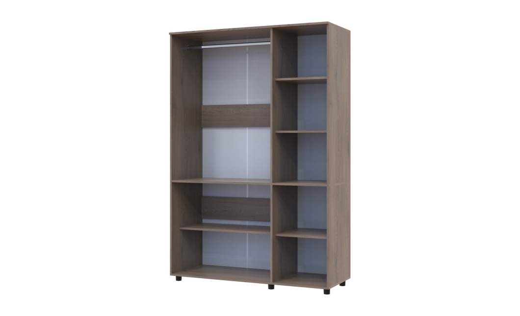 Kleiderschrank Doros Thorn Cremona Cannolo 3 Türen Kleiderstange 135x51,6x200 (44900475)
