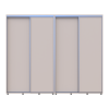 Kleiderschrank Doros Sigma Slim Schiebetüren Kaschmir 2+2 Türen 260x60x214.4 (42005599)