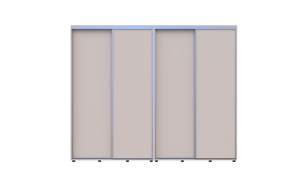 Kleiderschrank Doros Sigma Slim Schiebetüren Kaschmir 2+2 Türen 260x60x214.4 (42005599)