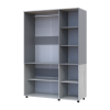 Kleiderschrank Doros Thorn Natti Kiefer/Grau 3 Türen Kleiderstange 135x51,6x200 (44900511)