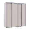 Kleiderschrank Doros Sigma Slim Schiebetüren Kaschmir 2+2 Türen 190x60x214.4 (42005585)
