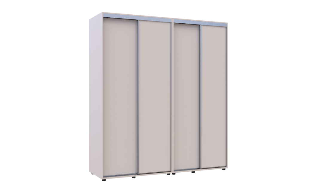 Kleiderschrank Doros Sigma Slim Schiebetüren Kaschmir 2+2 Türen 190x60x214.4 (42005585)