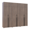 Kleiderschrank mit Schubladen, Regalen und Aufsatz Doros Kasper Cremona Cannolo 2+2+2 Türen 270x48x245 (42005733)