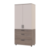 Kleiderschrank Doros Thorn Cremona Cannolo/Kaschmir 2 Türen 3 Schubladen Böden 90x51,6x200 (44900454)