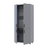 Kleiderschrank Doros Thorn Grau 2 Türen Kleiderstange 90x51,6x200 (44900439)