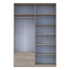 Kleiderschrank Doros Lukas mit Drehtüren Sonoma Eiche 160x50x240 (80737730)