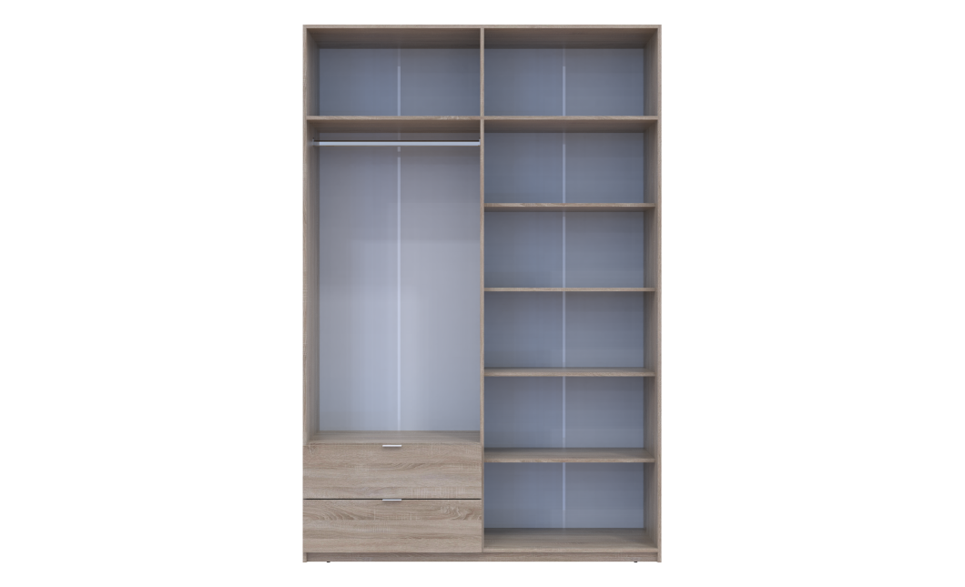 Kleiderschrank Doros Lukas mit Drehtüren Sonoma Eiche 160x50x240 (80737730)
