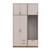 Kleiderschrank Doros Rondi mit Kleiderstange und hohem Oberschrank Artisan Eiche/Kaschmir 2 Türen 142x52x260 (42005276)