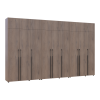 Kleiderschrank mit Schubladen, Regalen und Aufsatz Doros Kasper Cremona Cannolo 3+3+3 Türen 405x48x245 (42005737)