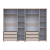 Kleiderschrank mit Schubladen Doros Kasper Kaschmir 3+3 Türen 270x48x204 (42005572)