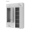 Kleiderschrank Doros Lukas mit Drehtüren Weiß 180x50x240 (80737069)