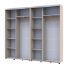 Kleiderschrank Doros Sigma Slim Schiebetüren Kaschmir 2+2 Türen 240x45x214.4 (42005594)