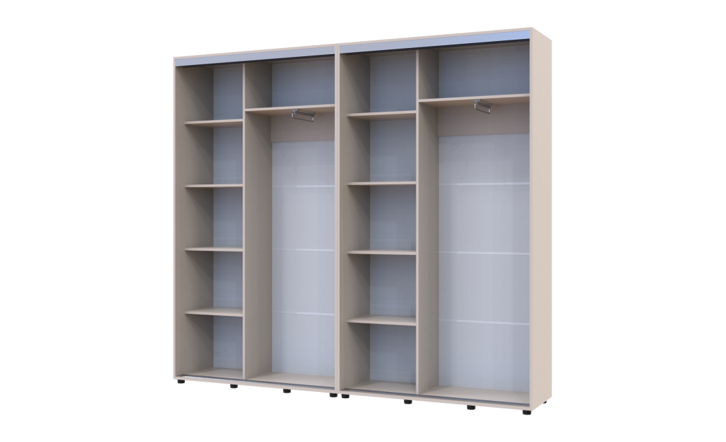 Kleiderschrank Doros Sigma Slim Schiebetüren Kaschmir 2+2 Türen 240x45x214.4 (42005594)