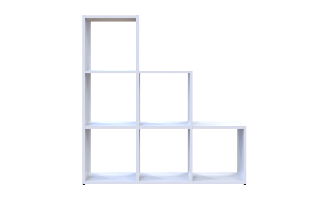 Regalsystem Doros Step 3x3 Weiß offen 102,6x28,8x106,1 (41516161)