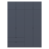 Kleiderschrank Doros Lukas mit Drehtüren Graphitgrau 180x50x240 (80736288)
