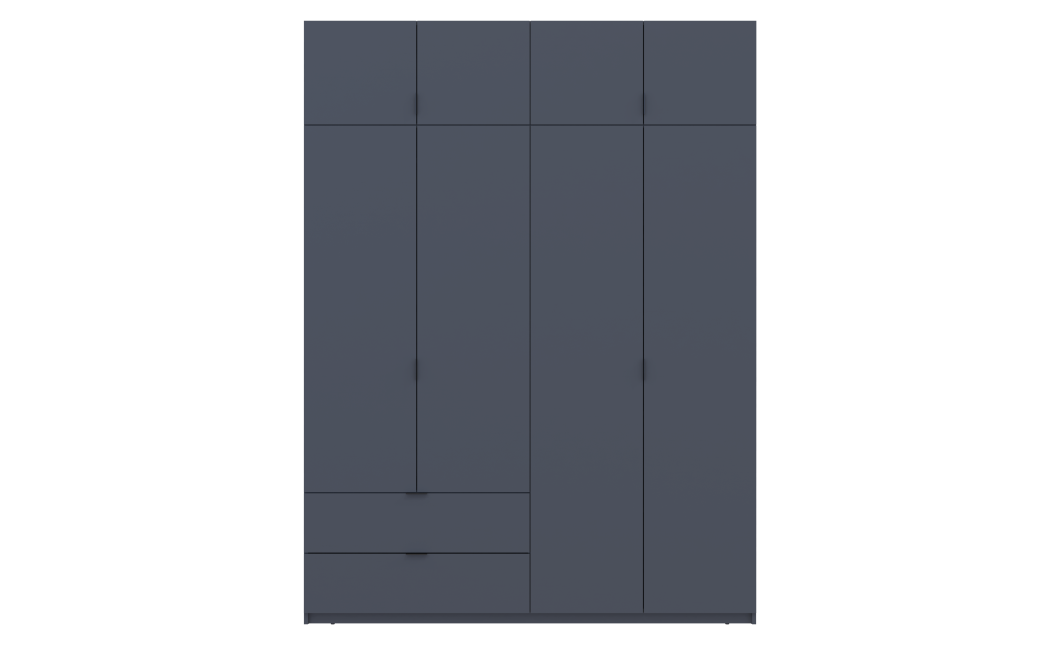 Kleiderschrank Doros Lukas mit Drehtüren Graphitgrau 180x50x240 (80736288)