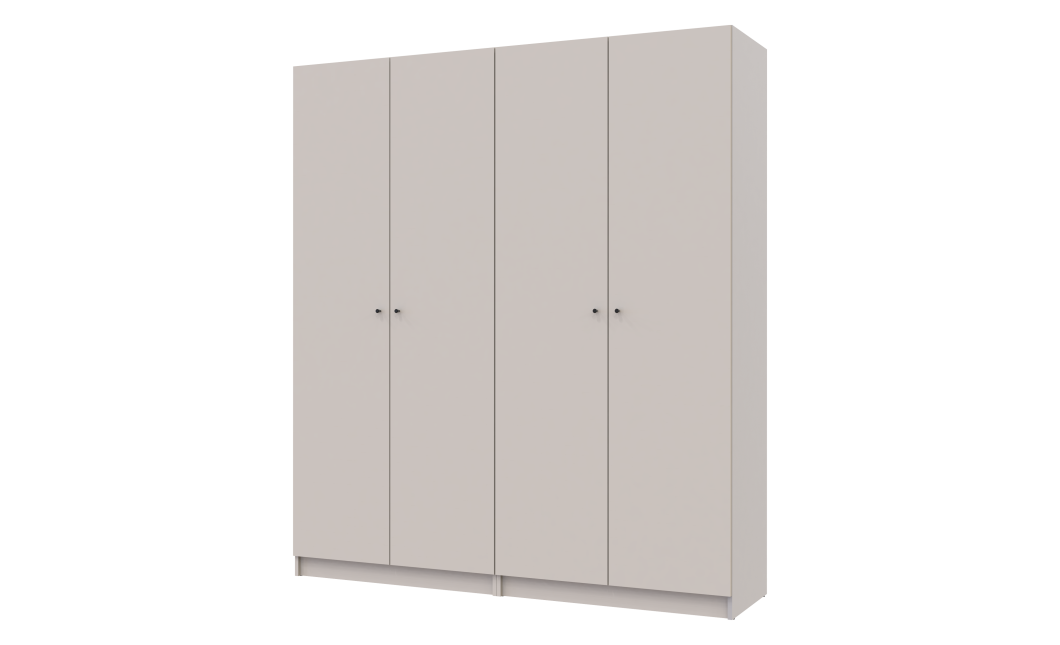 Kleiderschrank Doros Promo Set mit Böden Kaschmir 2+2 Türen 180x48x204 (44900290)