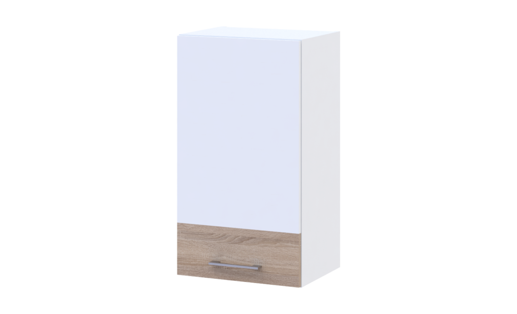 Leia Küche Doros M72_SZ40 schmale obere Schrankfront Weiß Sonoma Eiche 40x31,6x72 (81359337.2)
