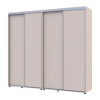 Kleiderschrank Doros Sigma Slim Schiebetüren Kaschmir 2+2 Türen 230x60x214.4 (42005593)