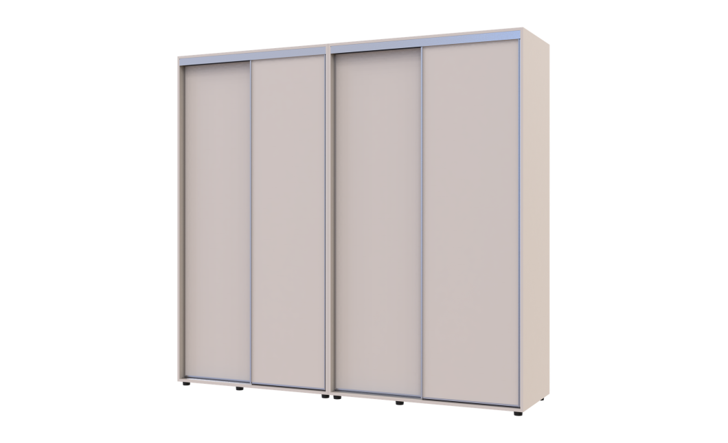 Kleiderschrank Doros Sigma Slim Schiebetüren Kaschmir 2+2 Türen 230x60x214.4 (42005593)