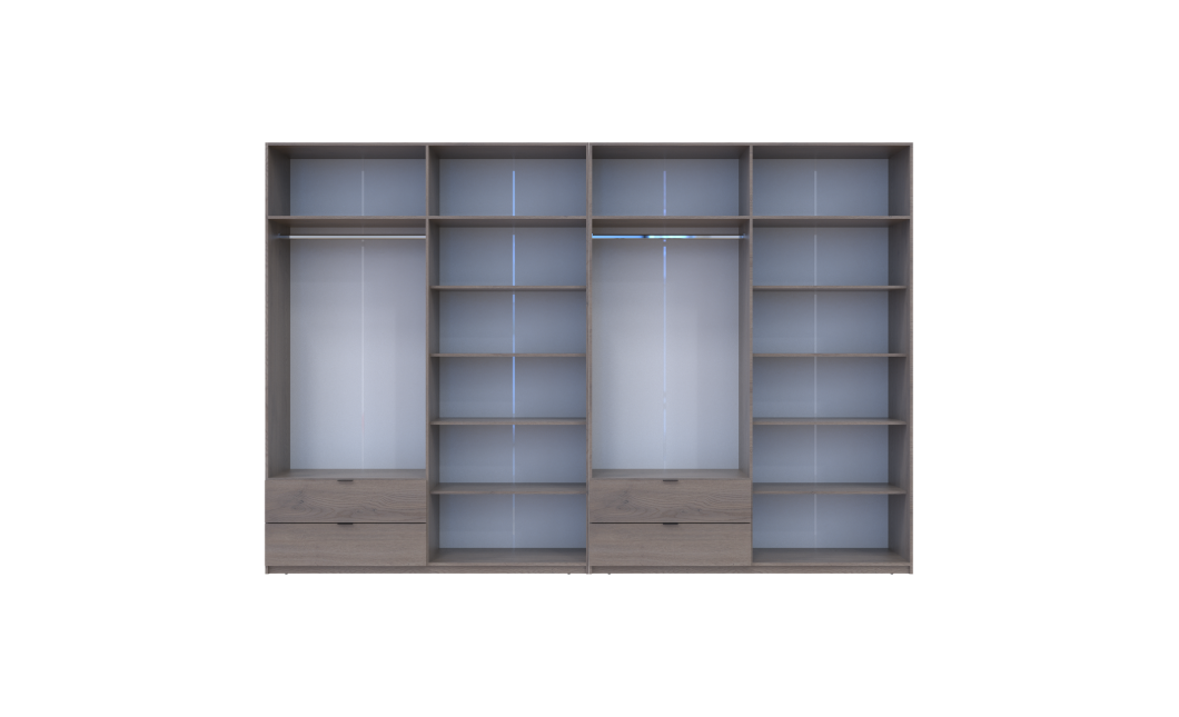 Kleiderschrank Doros Lukas Cannolo / Cannolo 4+4 Türen 360x50x240 (42005250)