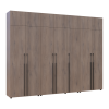 Kleiderschrank mit Schubladen, Regalen und Aufsatz Doros Kasper Cremona Cannolo 2+3+2 Türen 315x48x245 (42005741)