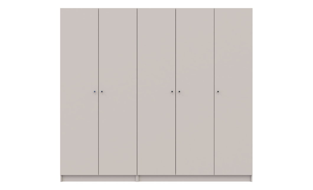Kleiderschrank Doros Promo mit Drehtüren Kaschmir 2+3 Türen 225x48x204 (80737673)