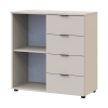 Kommode Doros Ron 1 Kaschmir 1 Türen 4 Schubladen 80x38x81 (41516043)