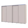 Kleiderschrank Doros Sigma Slim Schiebetüren Kaschmir 2+2 Türen 320x60x214.4 (42005611)