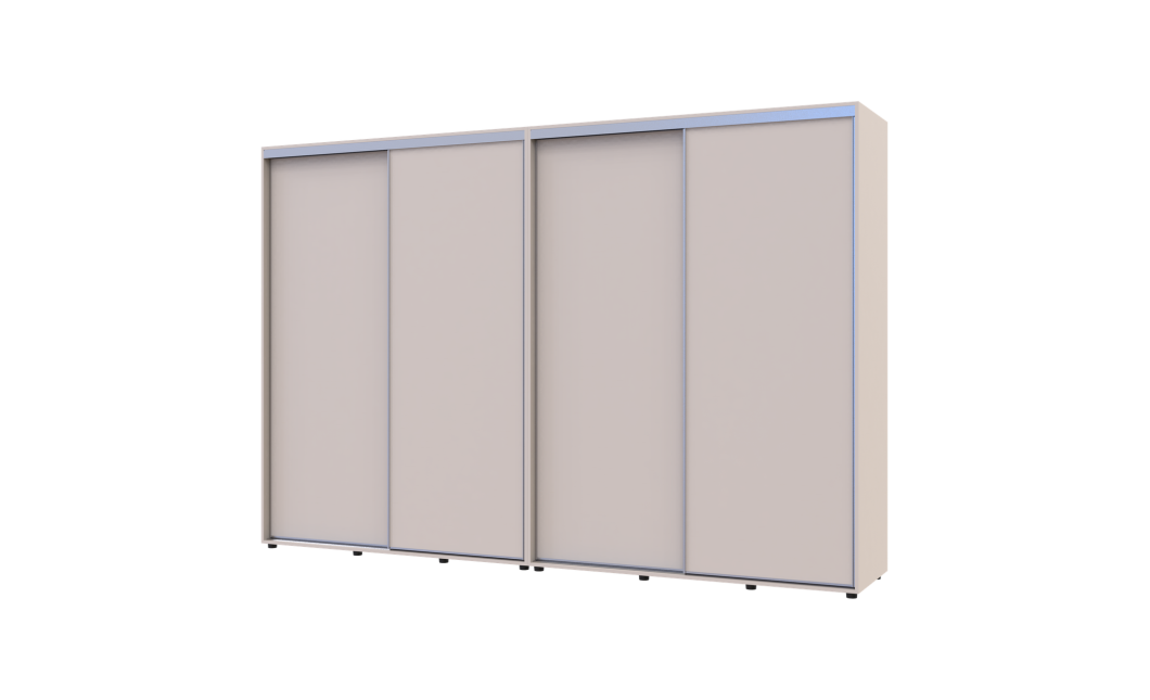 Kleiderschrank Doros Sigma Slim Schiebetüren Kaschmir 2+2 Türen 320x60x214.4 (42005611)