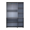 Kleiderschrank Doros Thorn Anthrazit/Grau 3 Türen Kleiderstange 135x51,6x200 (44900519)