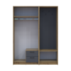 Drehtürenschrank Doros Rondi mit Kleiderstange und Spiegel Artisan Eiche/Graphitgrau 2 Türen 142x52x195 (42005271)