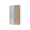 Kleiderschrank Doros City Light Schiebetüren Sonoma Eiche mit Spiegel 120x60x225 (42002035)
