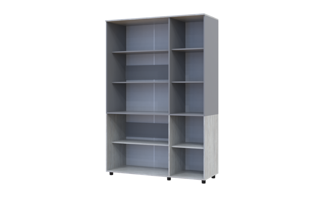 Kleiderschrank Doros Thorn Natti Kiefer/Grau 3 Türen Böden 135x51,6x200 (44900512)