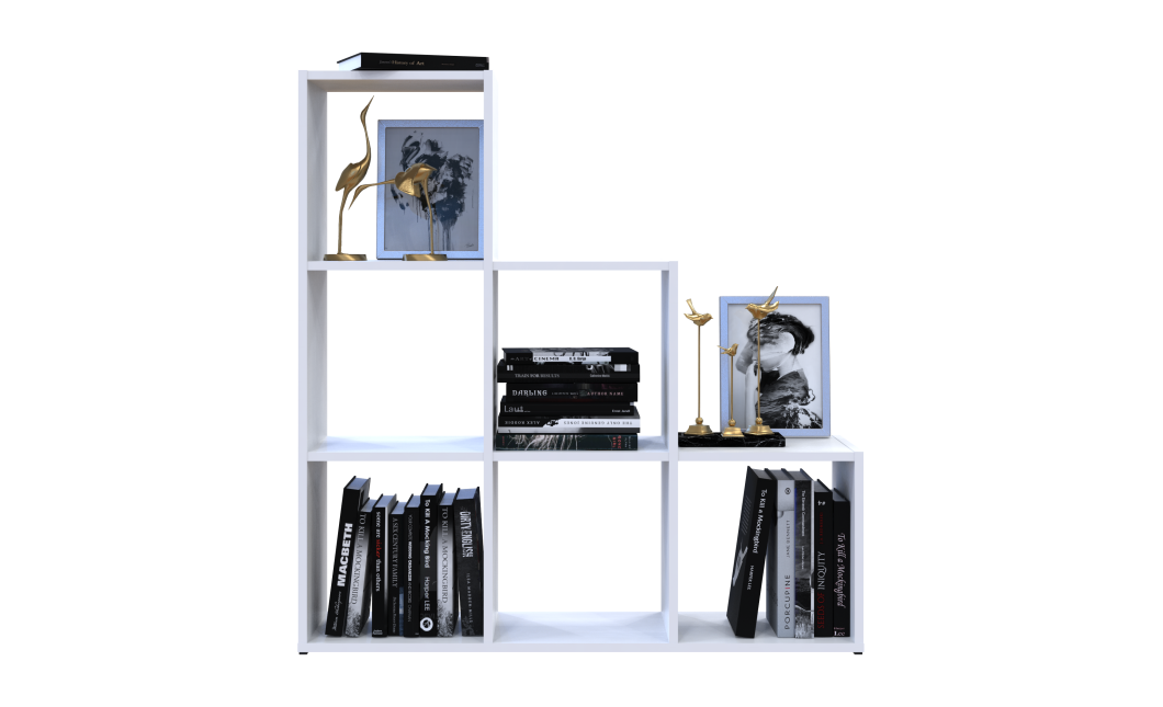 Regalsystem Doros Step 3x3 Weiß offen 102,6x28,8x106,1 (41516161)