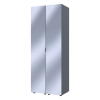 Kleiderschrank Set Doros Gelar Graphitgrau mit 2 Spiegeln 78x49,5x203,4 (42002164)