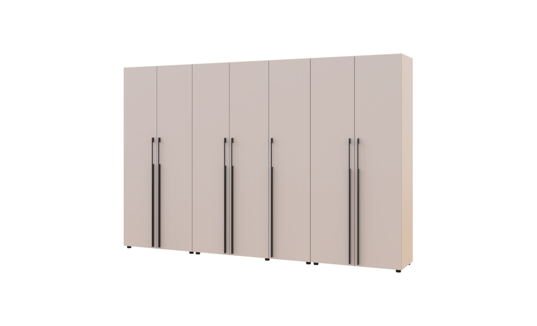 Kleiderschrank mit Regalen und Schubladen Doros Kasper Kaschmir 2+3+2 Türen 315x48x204 (42005738)