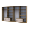 Kleiderschrank mit Spiegel Doros Rondi Artisan Eiche/Kaschmir 4+4 Türen 320x52x195 (42005663)