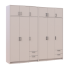 Kleiderschrank mit Aufsatz Doros Rondi Kaschmir 3+3 Türen 242x52x236 (42005634)